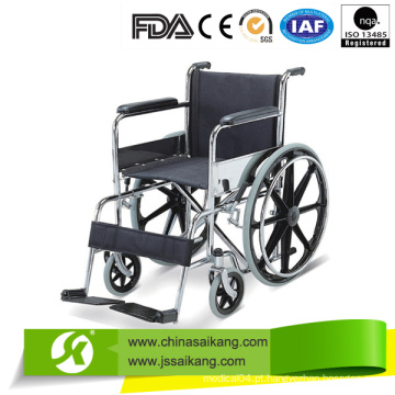 Serviço profissional de tamanho padrão cadeira de rodas com descanso fixo para pés